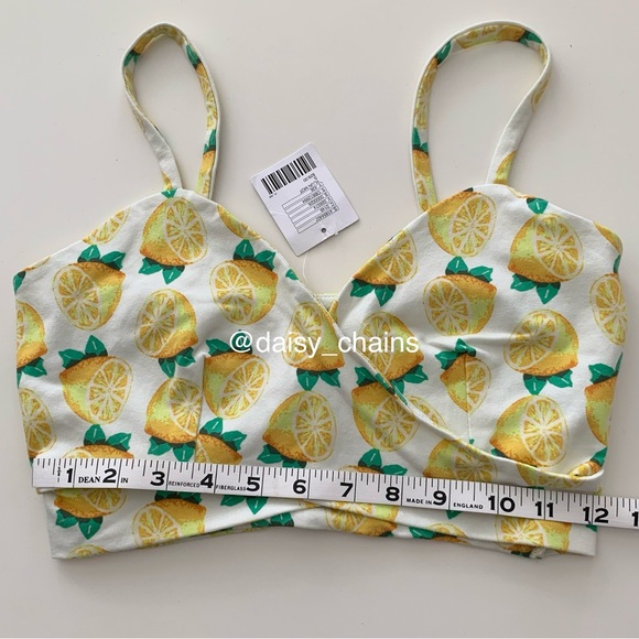 Kimchi Blue Lemon Print Crop Top - Picture 4 of 7